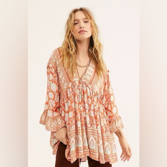 Free People Tops - Free People Moonlight Dance Tunic Ruffle Shirt